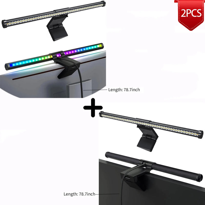Barra de luz led para tela de computador, iluminação rgb, 44cm, suspensão, rgb, atmosfera, para estudo, trabalho, estudo, jogos 
Dê um upgrade no seu setup com a Barra de Luz LED RGB de 44cm – a solução ideal para que