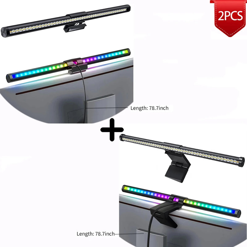 Barra de luz led para tela de computador, iluminação rgb, 44cm, suspensão, rgb, atmosfera, para estudo, trabalho, estudo, jogos 
Dê um upgrade no seu setup com a Barra de Luz LED RGB de 44cm – a solução ideal para que