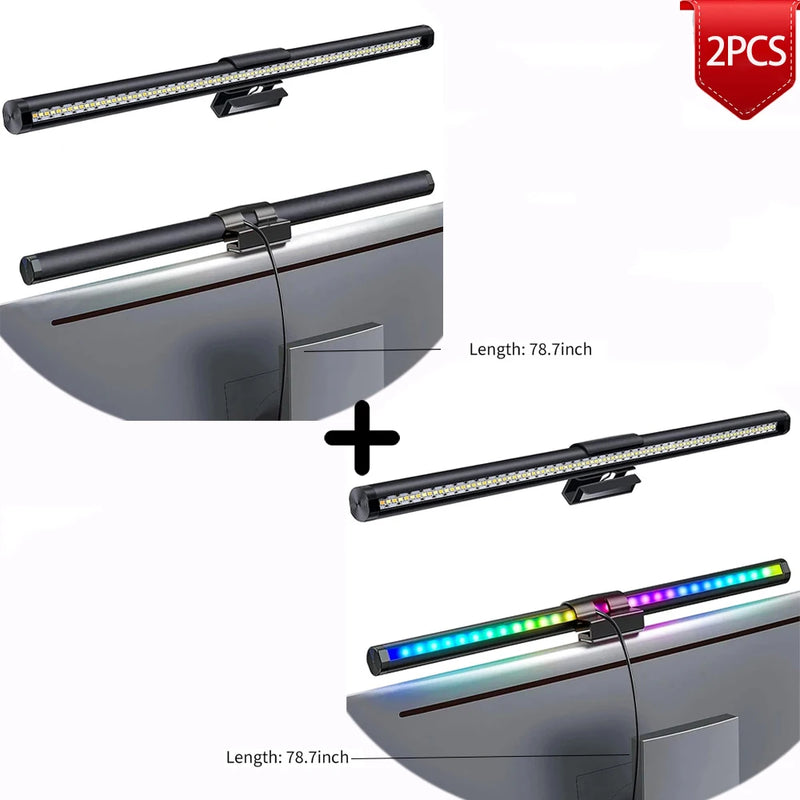 Barra de luz led para tela de computador, iluminação rgb, 44cm, suspensão, rgb, atmosfera, para estudo, trabalho, estudo, jogos 
Dê um upgrade no seu setup com a Barra de Luz LED RGB de 44cm – a solução ideal para que